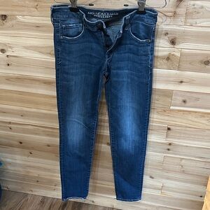 American Eagle Outfitters Men's Dark Blue Slim Jeans